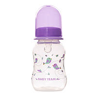 Пляшечка для годування з талією та з силіконовою соскою фіолетова Baby Team 0+ 125 мл (4824428011112-2)