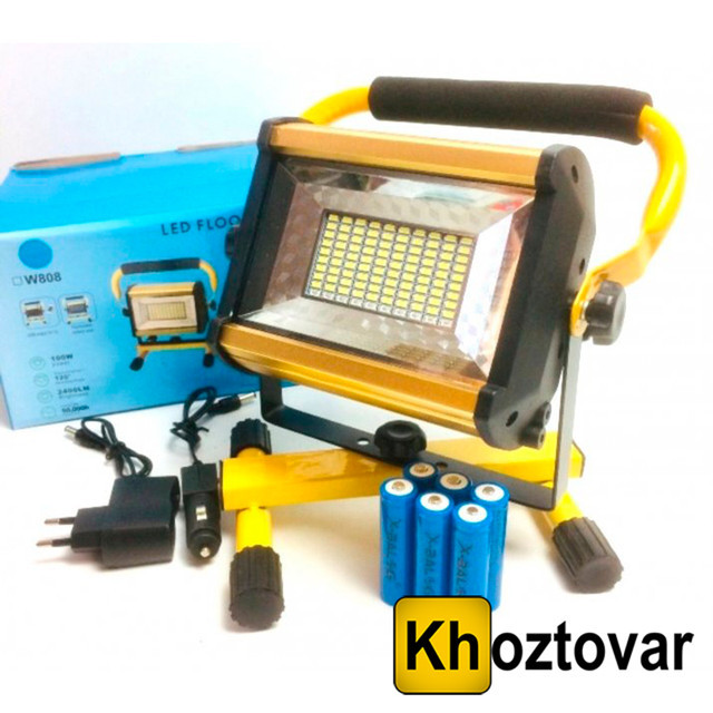 Фонарь-прожектор светодиодный Flood Light Outdoor LED W808 | 100W - фото 2 - id-p1677575149