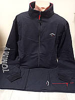 Чоловічий спортивний костюм батальний Томмі 54-56 розміри двійка куртка і штани темно-синій