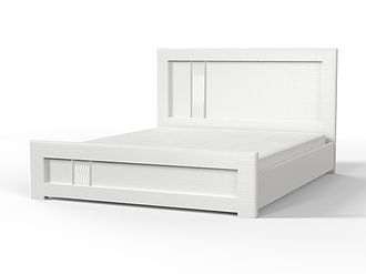 Ліжко двоспальне з підйомним механізмом 140х200 Неман Зоряна (ПП) скол дуба білий