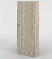 Современный однодверный шкаф пенал с полками ШС-616 дуб сонома Тиса Мебель для дома, работы, офиса