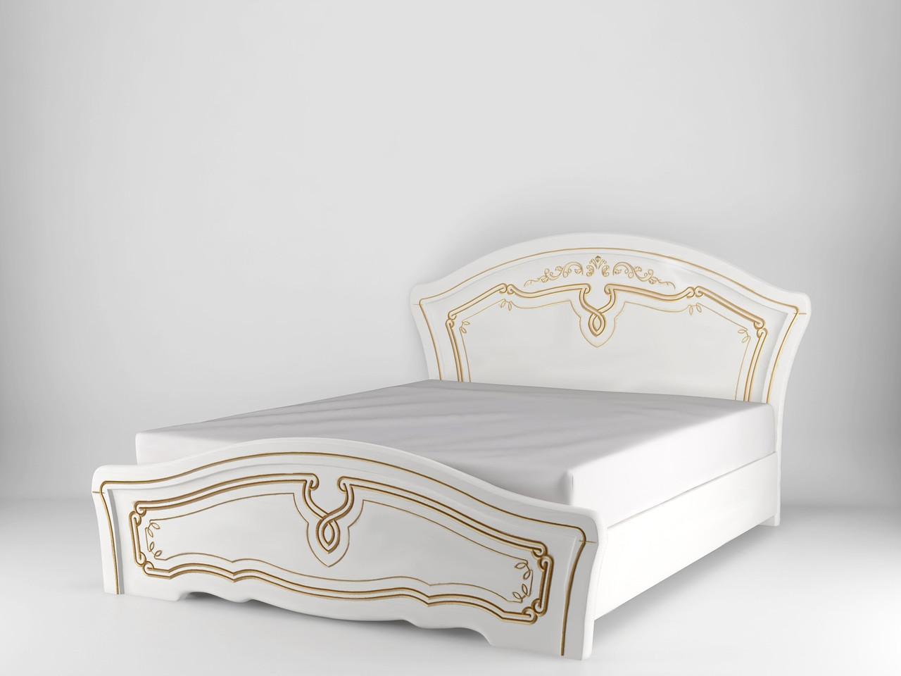 Ліжко двоспальне 180х200 Неман Альба супермат білий