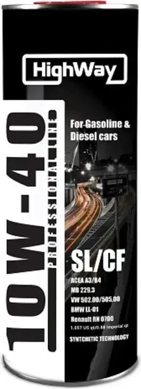 Масло HIGHWAY 10w40 SL/CF A3/B4 1л