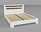 Ліжко двоспальне 180х200 Неман Елен супермат білий і дуб Шато, фото 2