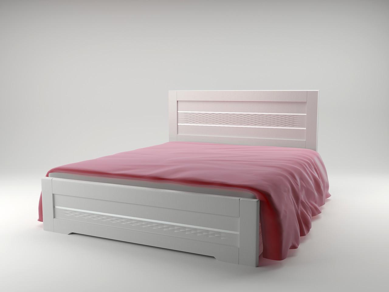 Ліжко двоспальне 160х200 Неман Соломія скол дуба білий
