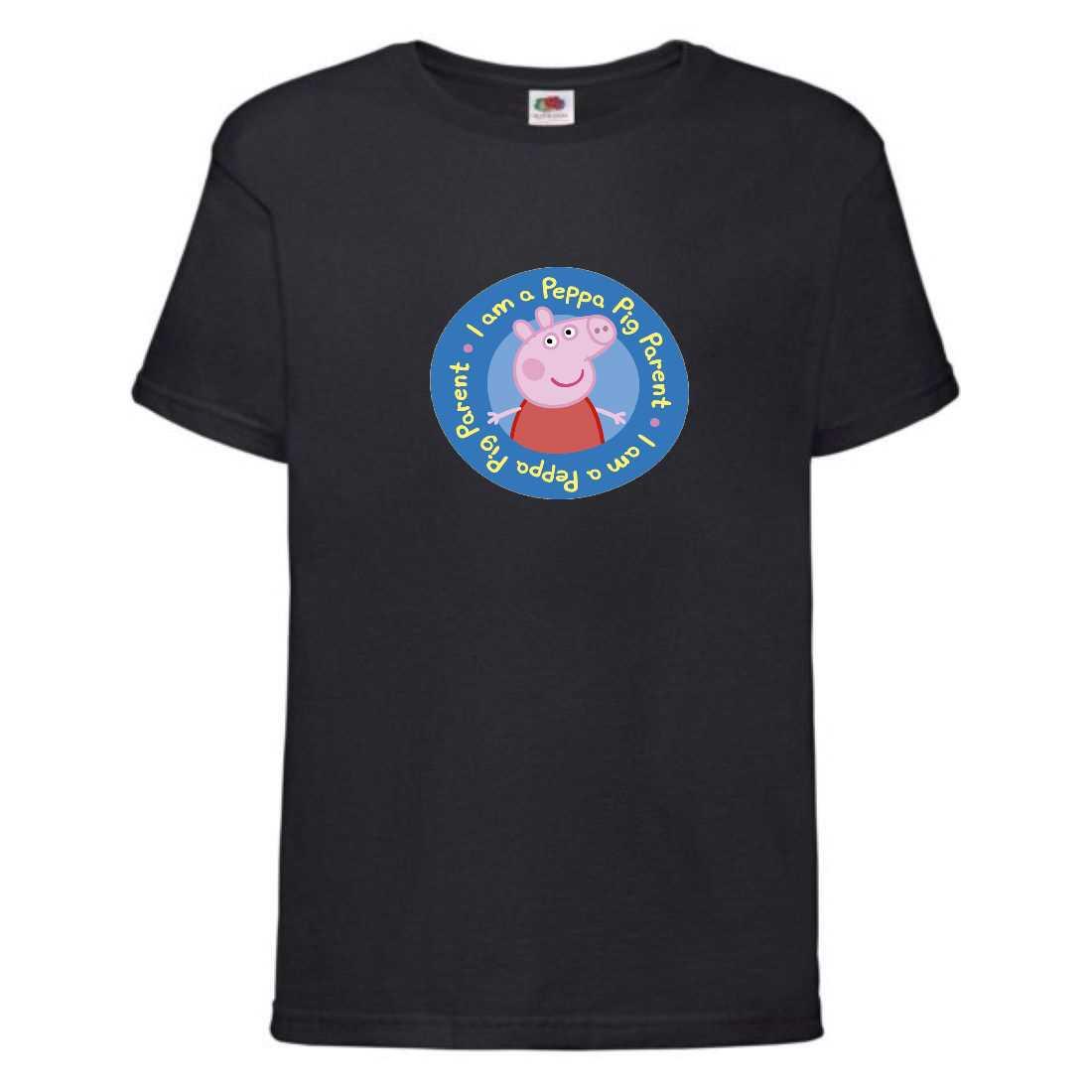 Футболка Свінка Пеппа 008 (PIG-008 blc) чорна 104-11628-140-152-164 розмір, фото 1