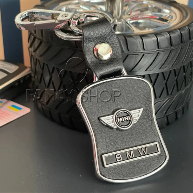 Брелок автомобільний "BMW Mini", шкіра №2, Брелок автомобильнный "БМВ мини"