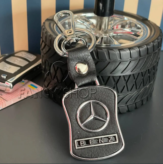 Брелок автомобільний "Mercedes", шкіра №2, Брелок автомобильнный "Мерседес"