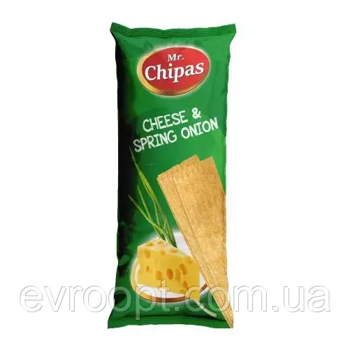 Чіпси сир & зелена цибуля Mr. Chipas Chease & Spring Onion 75 г