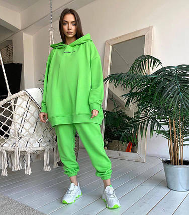 Костюм спортивний MINIMO GIRL вільна кофта та штани на флісі, фото 1