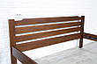 Ліжко двоспальне дерев'яне з масиву вільхи Ольга Мікс меблі, колір горіх / каштан, фото 7