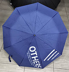Зонт женский синего цвета 9 спиц"анти ветер"