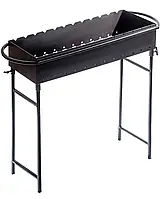 Мангал на 12 шампурів 3 мм на з'ємних (знімних) ніжках