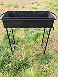 Мангал на 9 шампурів 3 мм на з'ємних (знімних) ніжках, фото 2
