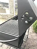 Мангал-барбекю на 15 шампурів на дровниці, 4 мм з кришкою + столик + решітка гриль, фото 9
