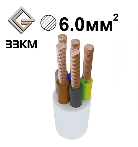 Купити Провід ПВС 5х6.0 ЗЗКМ [705813], ціна 187.31 грн - Prom.ua (ID ...