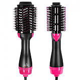 Фен щітка гребінець 3в1 One step Hair Dryer 1000 Вт 3 режими випрямляч для укладання волосся стайлер, фото 5