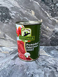 Цільні томати без шкірки у власному соку Vittoria pomodori Pelati Interi 400 гр