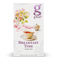 Пакетированный черный крепкий чай g'tea Breakfast Time 25 шт. в индивидуальных конвертиках