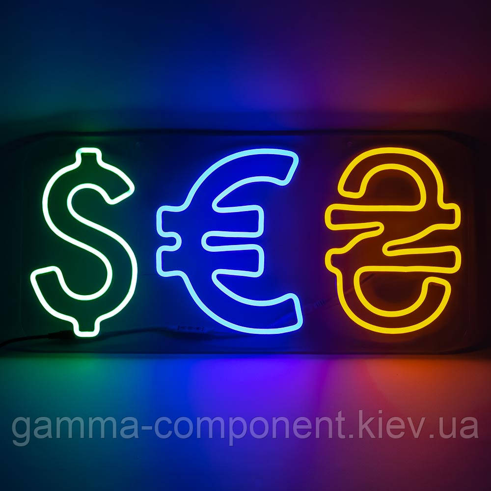 Неонова вивіска для валютних обмінників (505х245)