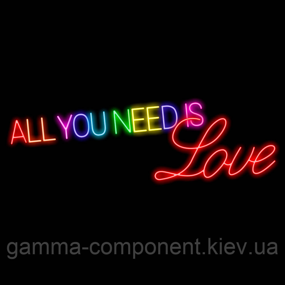 Неонова вивіска All you need is Love (800х250)
