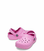 Детские сабо с мехом CROCS CLASSIC LINED CLOG T, оригинал (207009)