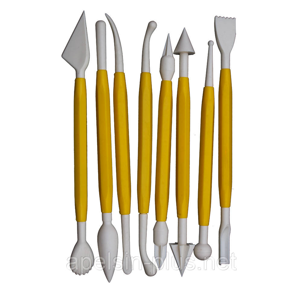 Набір стеків для ліплення та роботи з мастикою з 8 штук, фото 1