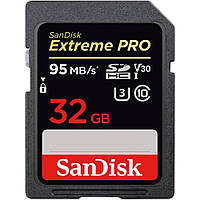 Карта памяти SDHC SanDisk Extreme Pro 4K V30 32Gb (95Mb/s, 633x) (UHS-1 U3) Class 10