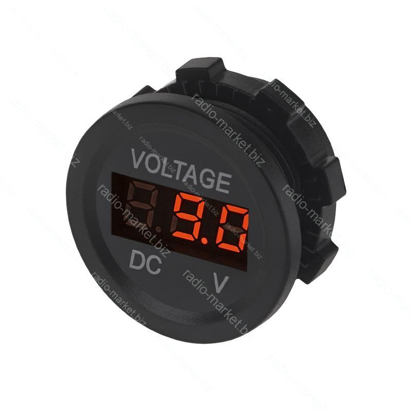 Вольтметр цифровий 6-30V, червоний, фото 1