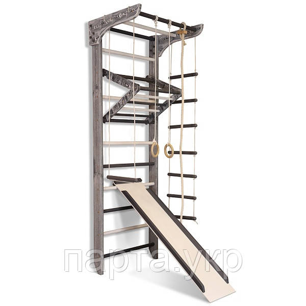 Шведська стінка з гіркою та турніком Лофт 220 см, фото 1