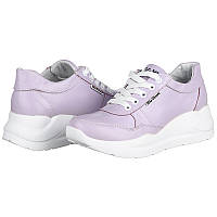 Женские фиолетовые кожаные кроссовки Nika Veroni 03180