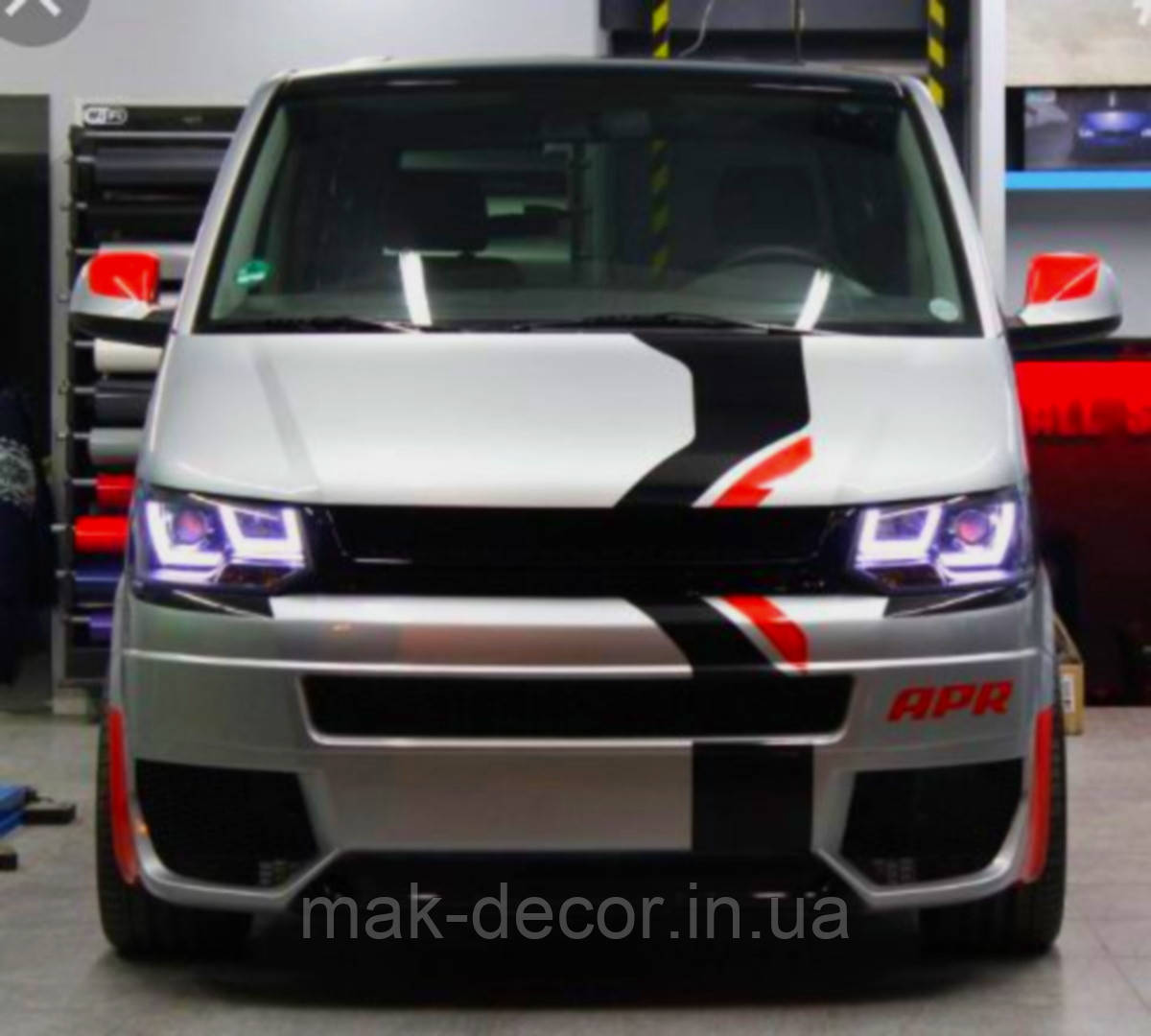 Вінілова наклейка на авто " Смуга двокольрова "   30х98 см + 30х50 см