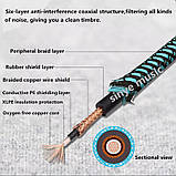 Гітарний фірмовий кабель HK інструментальний дріт для гітари електрогітари 3 м, фото 3