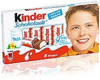 Молочный шоколад Kinder Chocolate , 8 батончиков , 100 гр