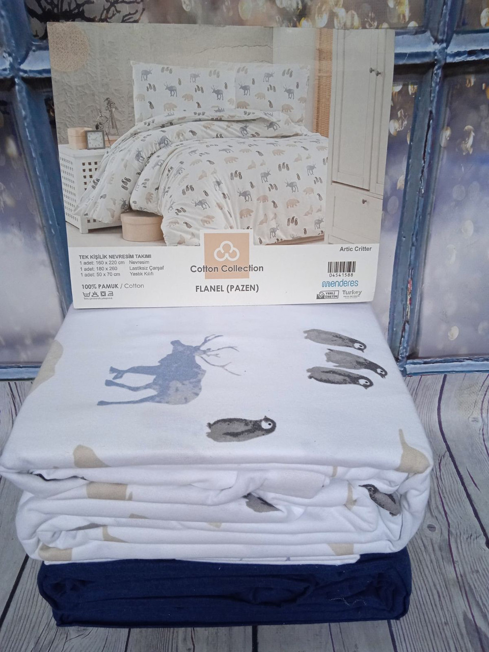 Набір постільної білизни з фланелі байка полуторний розмір Cotton Collection 26