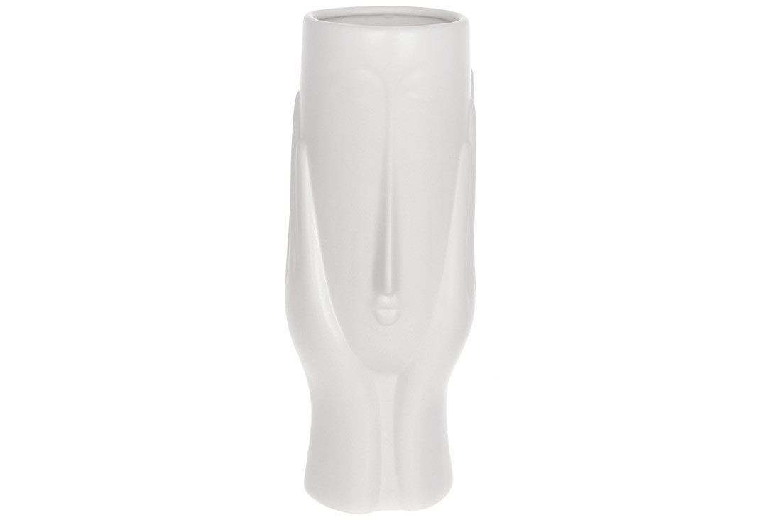 Ваза керамічна 11.8*11.6*30 см., Ліко, білий, матовий (795-448)