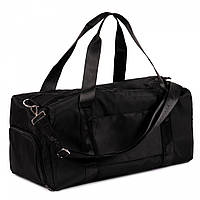 Сумка дорожня ЧОРНА Дорожня спортивна сумка WINGS FB001 Сумка дорожная с ручкой Польша Туристична сумка Сумки