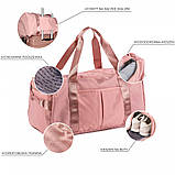 Сумка дорожня СІРА Дорожня спортивна сумка WINGS FB001 Сумка дорожная с ручкой Польша Туристична сумка Сумки, фото 3