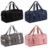 Сумка дорожня СІРА Дорожня спортивна сумка WINGS FB001 Сумка дорожная с ручкой Польша Туристична сумка Сумки, фото 2