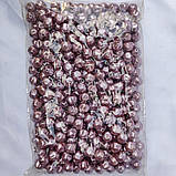 Намистина перламутр "Камінець 14 мм" Блідо рожевий, фото 2