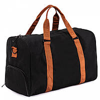 Сумки спортивні Сумка з ручкою ЧОРНА Дорожня спортивна сумка WINGS FB003 Туристична сумка Дорожная сумка