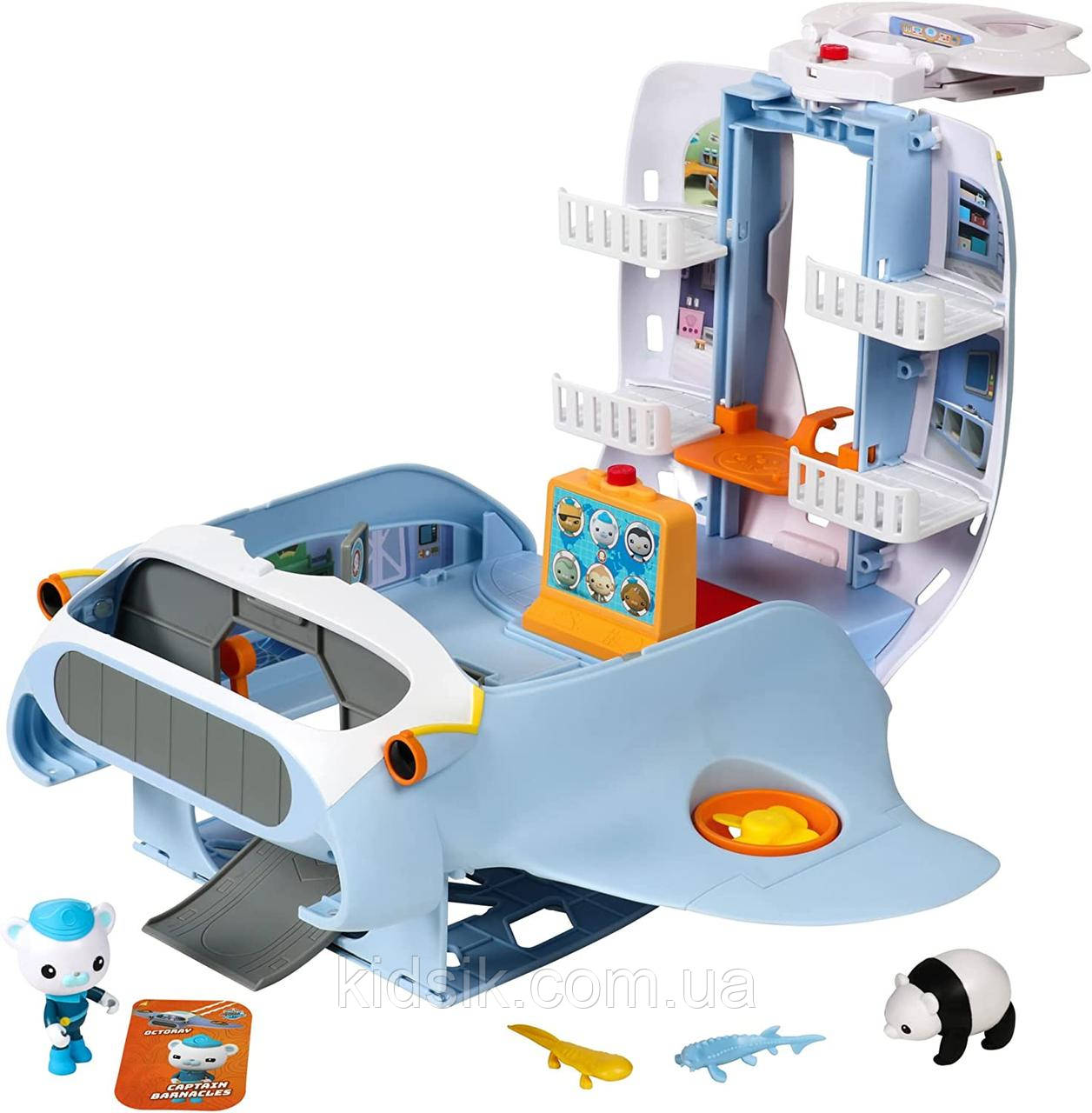 Ігровий набір-трансформер Окторів Октонавти світло + звук! Octonauts Above & Beyond Octoray Transforming Playset, фото 1
