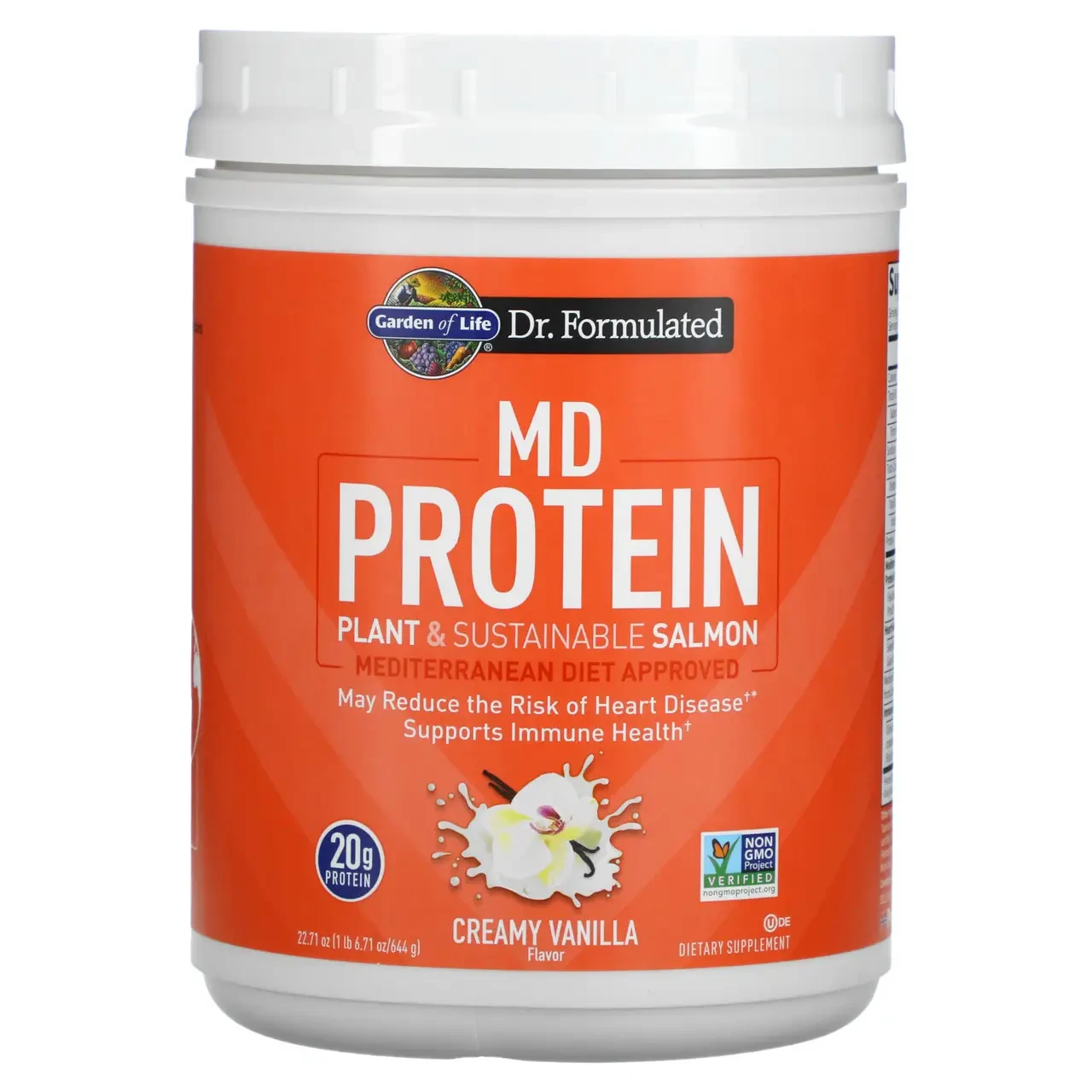 Garden Of Life, MD Protein, Растительный и Экологически Чистый Лосось