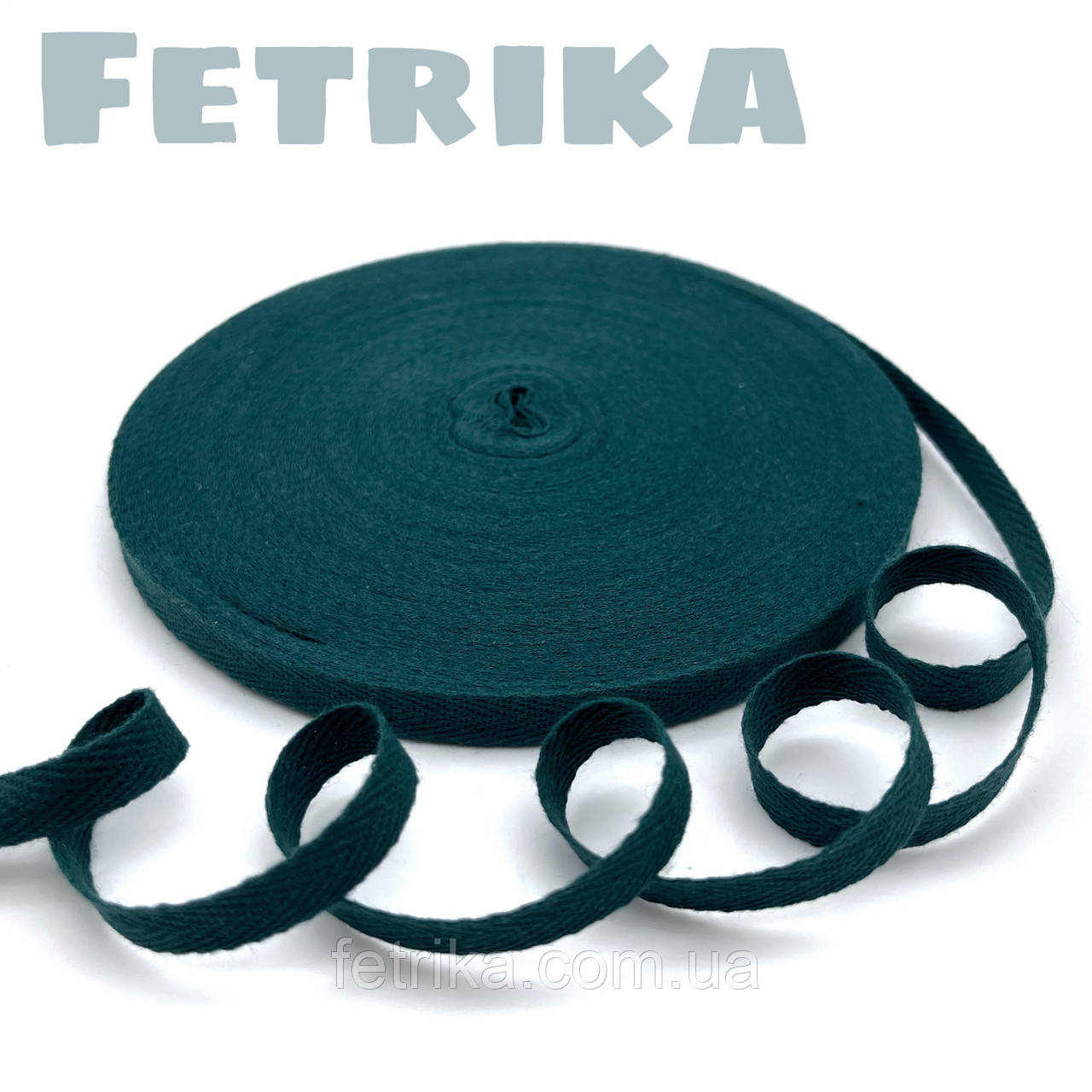 Кіперна стрічка темно-зелена 1 см, фото 1