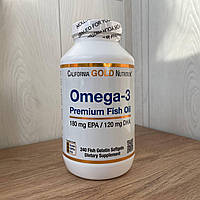 California Gold Nutrition, омега-3, рыбий жир премиального качества, 180 мг ЭПК / 120 мг ДГК, 240 капсул