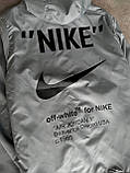 Чоловіча куртка вітровка Off White for Nike M1134 сіра XL, XXL, фото 6