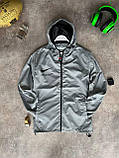 Чоловіча куртка вітровка Off White for Nike M1134 сіра XL, XXL, фото 8