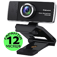 Веб-камера Gemix T20, HD 720р, с прищепкой, вебкамера с микрофоном, вебка для компьютера (ПК) и ноутбука