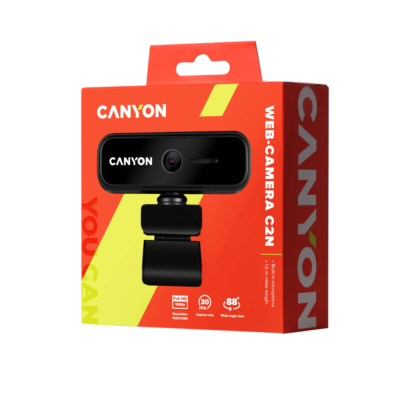 Купить Веб-камера Canyon CNE-HWC2, 1080p, со шторкой, вебкамера с ...