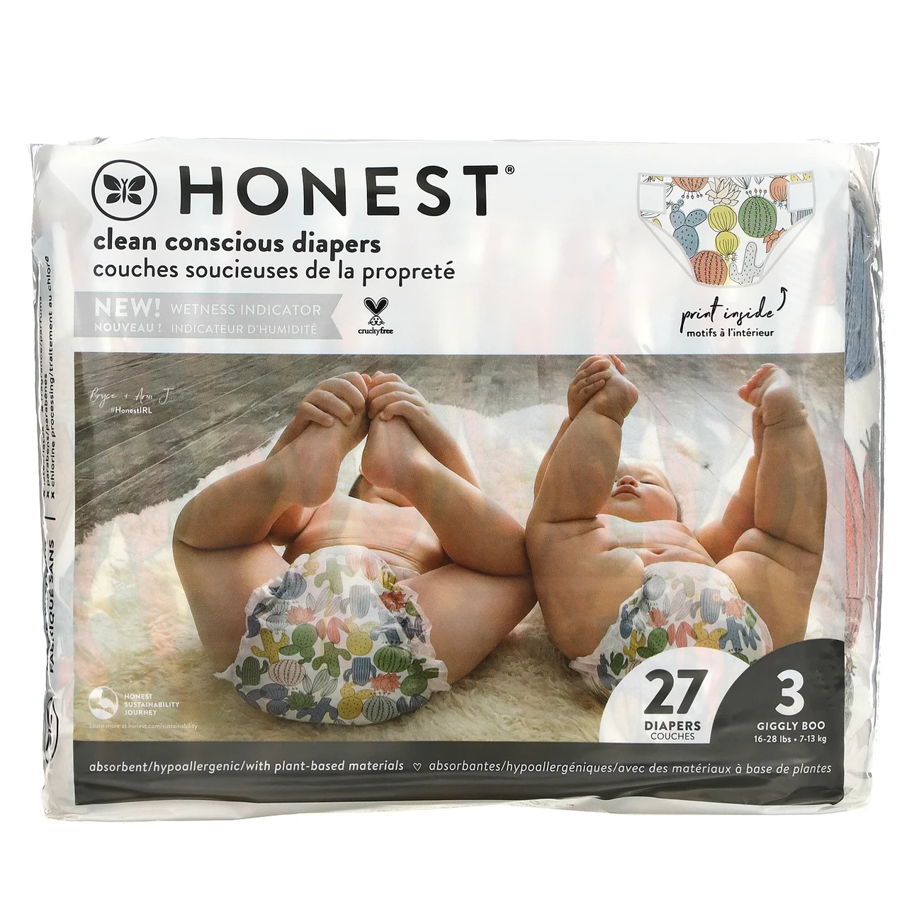 The Honest Company, Подгузники Honest, размер 3, 16-28 фунтов, Pandas, 27 подгузников Киев - фото 1 - id-p1677774758